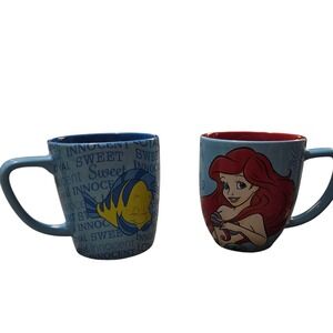 Disney Little Mermaid Ariel & Flounder‎ Ceramic Mug Set – Princess Coffee Cups